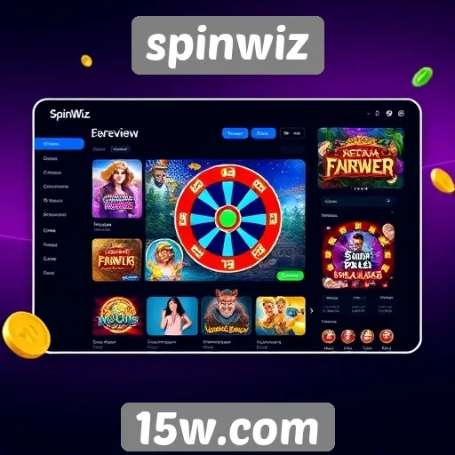 Análise da interface de usuário do site SpinWiz